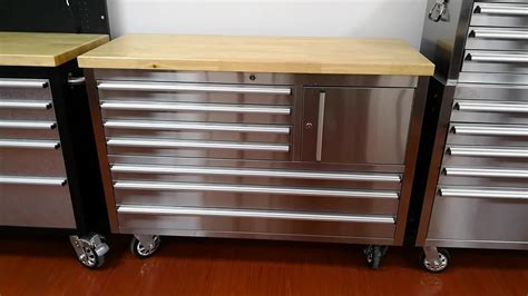 stainless steel roll away tool boxes|rolling tool box for garage.